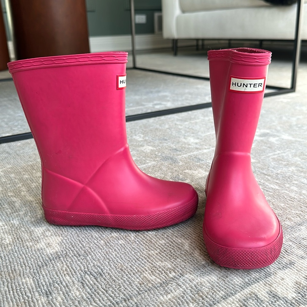 Girls Hunter Boots, Hot Pink, Size 8